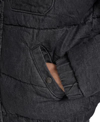 Levi's Men's Denim Quilted Sherpa Collar Jacket In Black