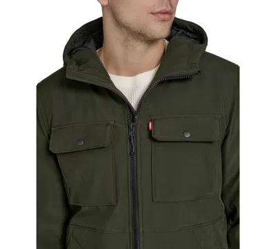 Levi's Men's Twill Stand-collar Jacket In Green