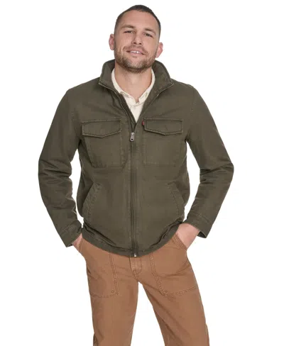 Levi's Men's Cotton Military Jacket In Green