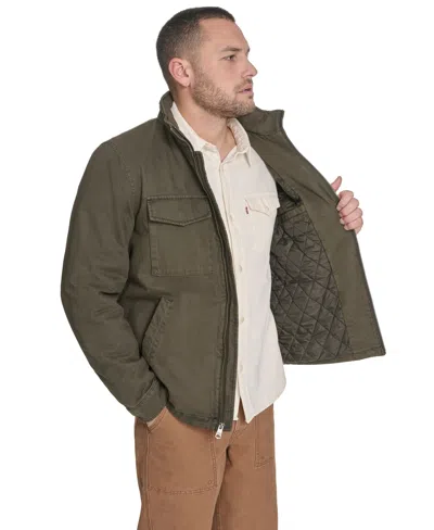 Levi's Men's Cotton Military Jacket In Green