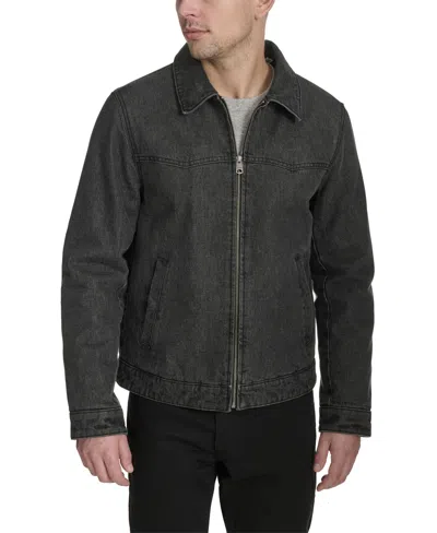 Levi's Men's Denim Western Sherpa Lined Collar Jacket In Black