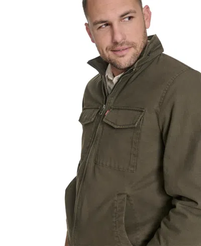 Levi's Men's Cotton Military Jacket In Green
