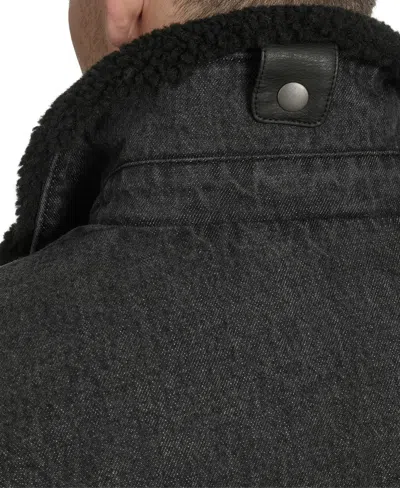 Levi's Men's Denim Western Sherpa Lined Collar Jacket In Black