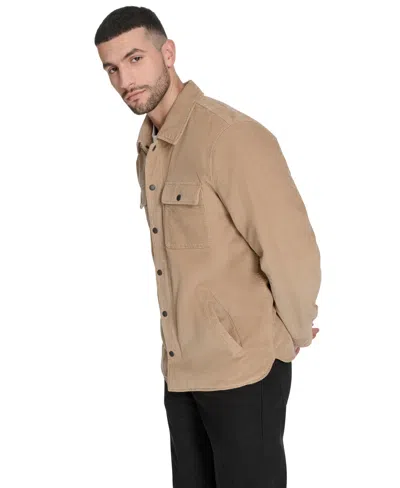 Levi's Men's Corduroy Plaid Lining Shirt Jacket In Brown