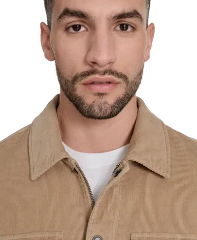 Levi's Men's Corduroy Plaid Lining Shirt Jacket In Brown