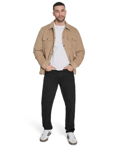 Levi's Men's Corduroy Plaid Lining Shirt Jacket In Brown