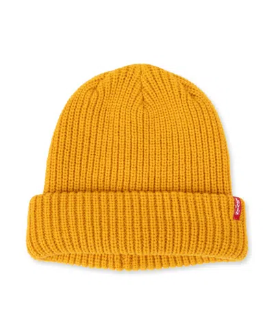 Levi's Men's Crop Roller Beanie Hat In Yellow