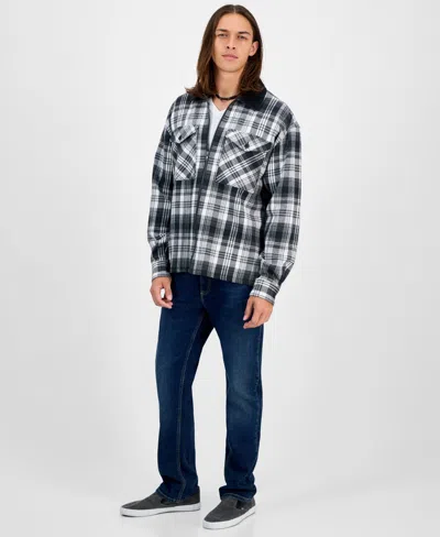 Sun + Stone Men's Fisk Long-sleeve Cotton Overshirt, Macy's Exclusive In Multi