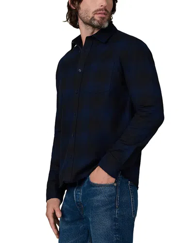 Joe's Jeans Keanu Ripped Plaid Shirt In Black