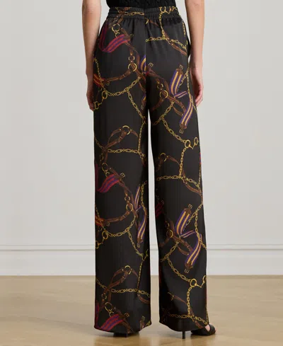 Ralph Lauren Womens Belting Print Wide Leg Pants P Xs Xxl In Multi