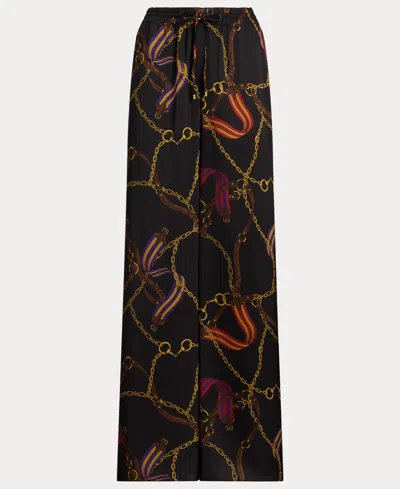 Ralph Lauren Womens Belting Print Wide Leg Pants P Xs Xxl In Multi