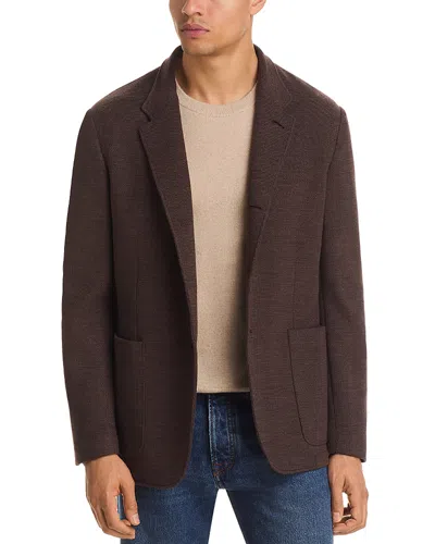 Canali Knit Blazer In Brown