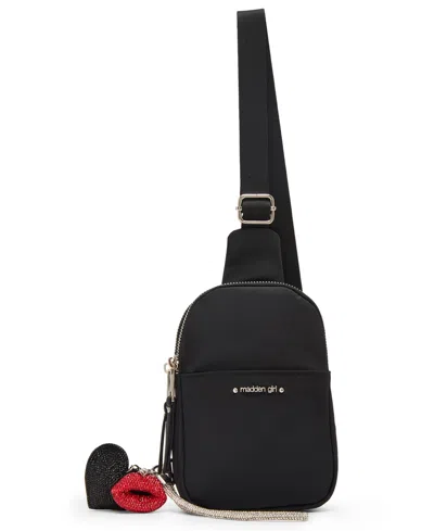 Madden Girl Brooke Small Sling Crossbody Bag In Black