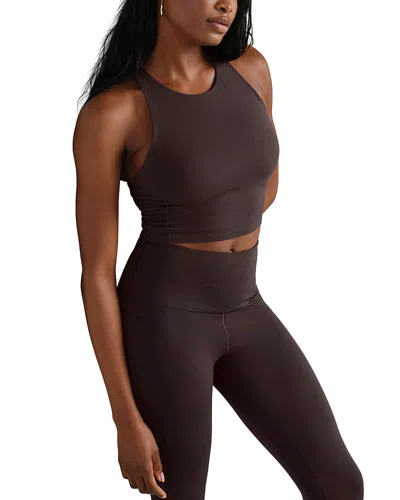 Rhone Revive Long Sports Bra In Brown