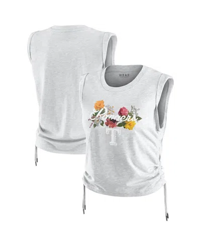 Wear By Erin Andrews Women's Heather Gray Texas Rangers Cinched Tank Top In Gray