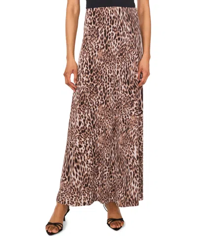Vince Camuto Women's Printed Pull-on Maxi Skirt In Brown