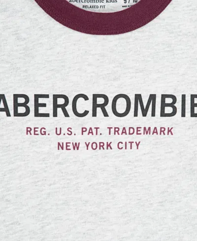 Abercrombie Boys 5-18 Ringer Short Sleeve T-shirt In Gray