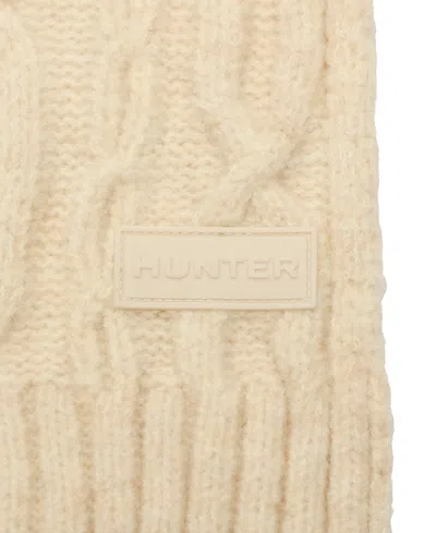 Hunter Cable-knit Scarf In Neutral