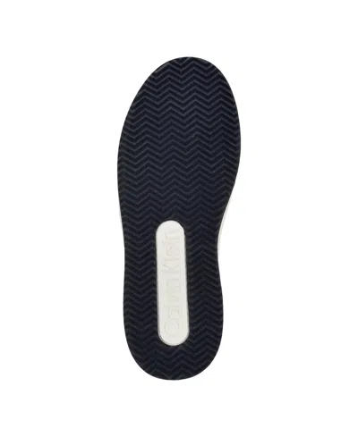 Calvin Klein Men's Landy Round Toe Lace Up Sneakers In Blue