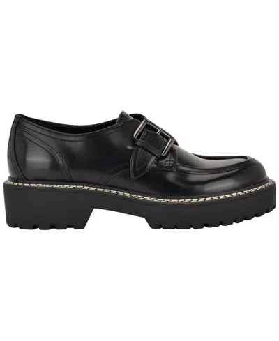 Calvin Klein Saundee Monk Strap Shoe In Black