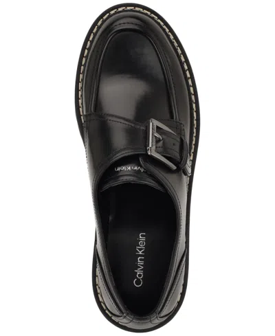 Calvin Klein Saundee Monk Strap Shoe In Black