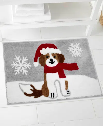 Avanti Puppy Santa Bath Rug In Multi