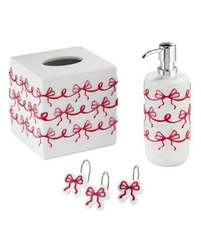 Avanti Christmas Bows Resin Lotion Dispenser In White