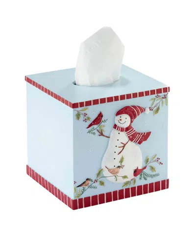 Avanti Holiday Cheer Resin Tissue Cover In Blue