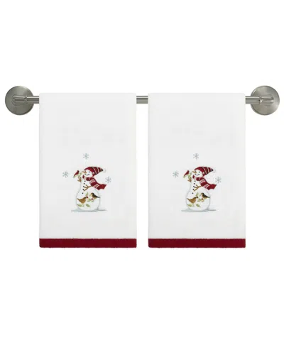 Avanti Holiday Cheer Cotton 2-pc. Hand Towel Set, 28" X 16" In White