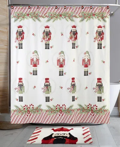 Avanti Peppermint Nutcracker Polyester Bath Rug, 30" X 20" In Multi