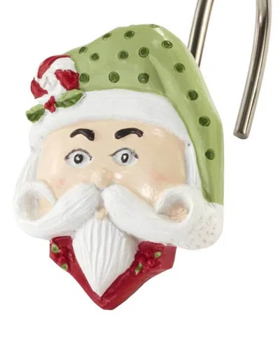 Avanti Peppermint Nutcracker Resin Shower Hooks, Set Of 12 In Multi