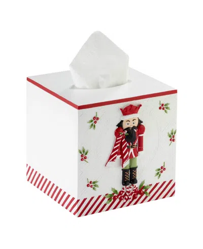 Avanti Peppermint Nutcracker Resin Tissue Cover In Multi