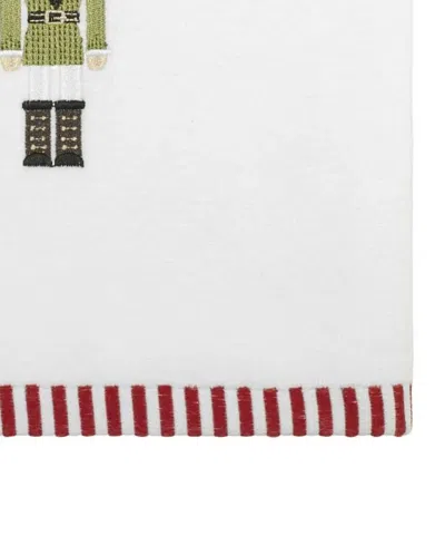 Avanti Peppermint Nutcracker 2-pc. Embellished Hand Towel In White