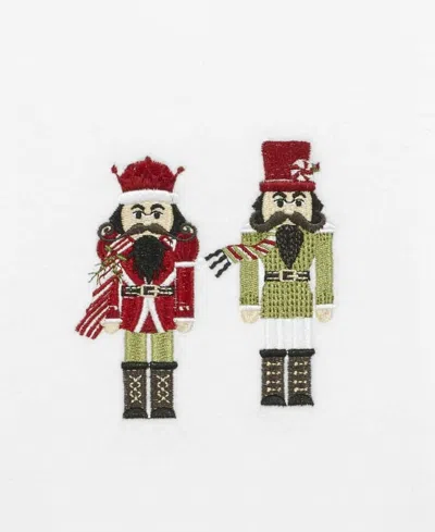 Avanti Peppermint Nutcracker 2-pc. Embellished Hand Towel In White