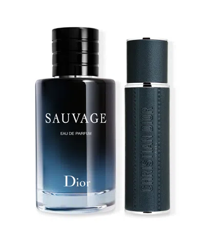 Dior Sauvage Eau De Parfum And Travel Spray Gift Set In Blue