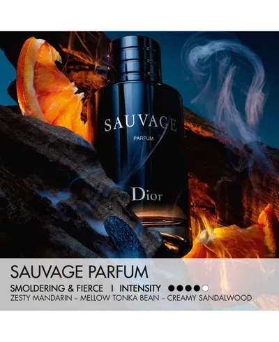 Dior Limited Edition Sauvage Parfum And Travel Spray Gift Set In Blue