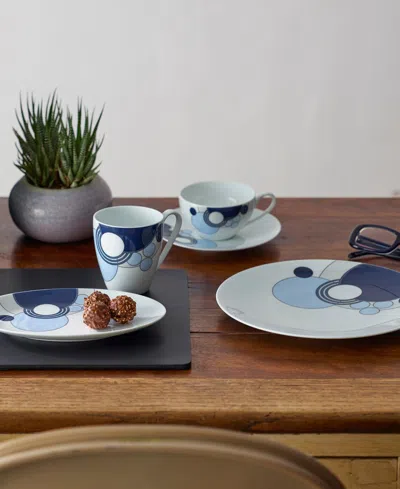 Noritake Frank Lloyd Wright Imperial Cabaret Cup And Saucer, Set Of 2 In Blue