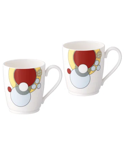 Noritake Frank Lloyd Wright Imperial Cabaret Mugs, Set Of 2 In Multi