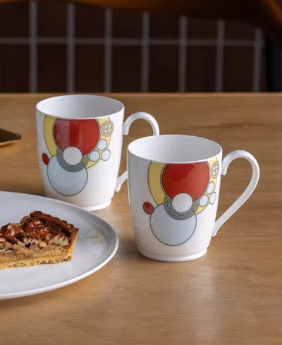 Noritake Frank Lloyd Wright Imperial Cabaret Mugs, Set Of 2 In Multi