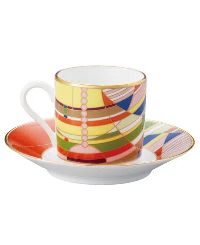 Noritake Frank Lloyd Wright March Balloons After Dinner Cup And Saucer, Set Of 2 In Multi