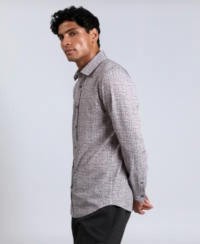 Kenneth Cole Men's Slim Fit Performance Shirt In Gray