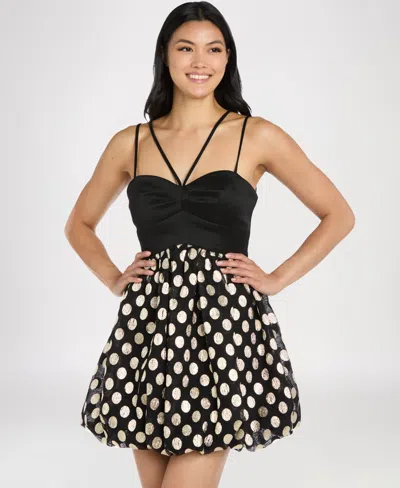 Morgan & Company Women's Metallic Dots Short Dress In Multi