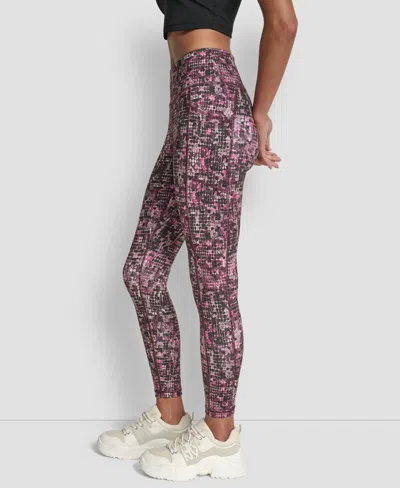 Dkny Sport Women's Printed High-waist 7/8 Tights In Multi