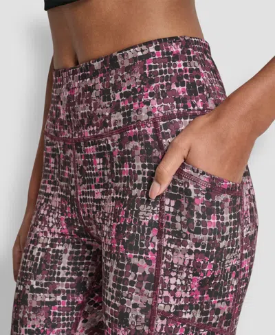 Dkny Sport Women's Printed High-waist 7/8 Tights In Multi