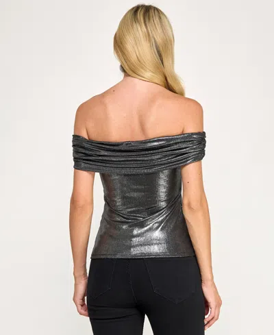 Seni & Cade Juniors Lurex Off-the-shoulder Top In Multi