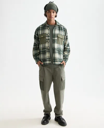 Scotch & Soda Relaxed Fit Button Front Shirt Jacket In Green