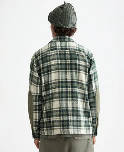 Scotch & Soda Relaxed Fit Button Front Shirt Jacket In Green