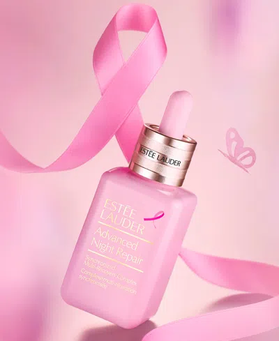 Estée Lauder Pink Ribbon Advanced Night Repair Serum In Transparent