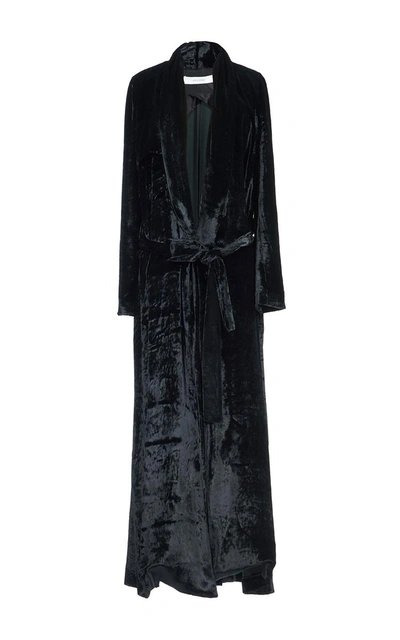 Shop Galvan Soft Velvet Belted Coat