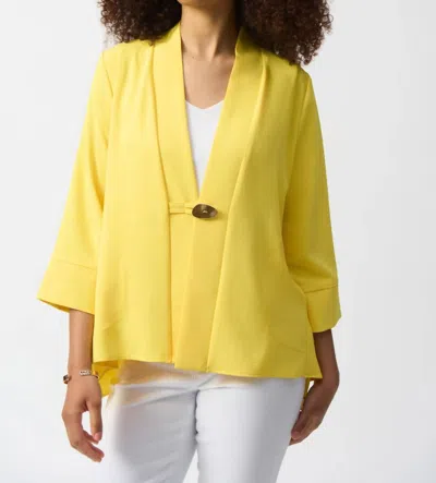 Joseph Ribkoff Relaxed Textured Trapeze Jacket In Citrus In Orange